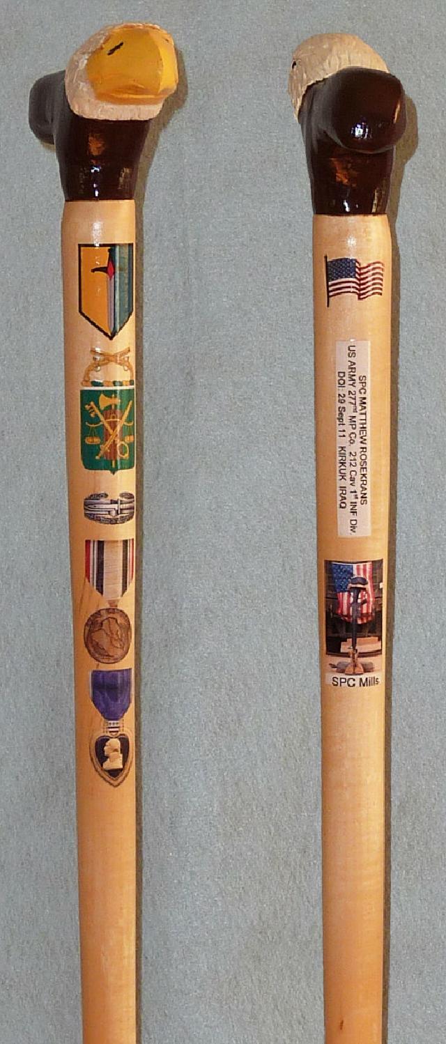 Cane carved by Joy Bauer of HVWC.