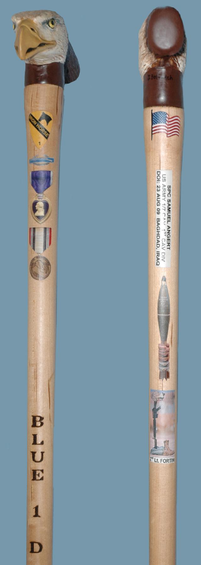 Cane carved by James Bollbach of MVA&WA.