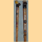 Navy Donald Tuttle. Cane carved by Clay Brooks of HVWC.