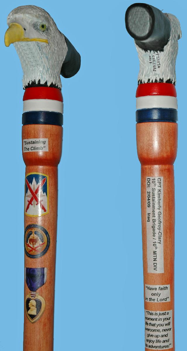 Cane carved by Martha Colinas, MVA&WA.