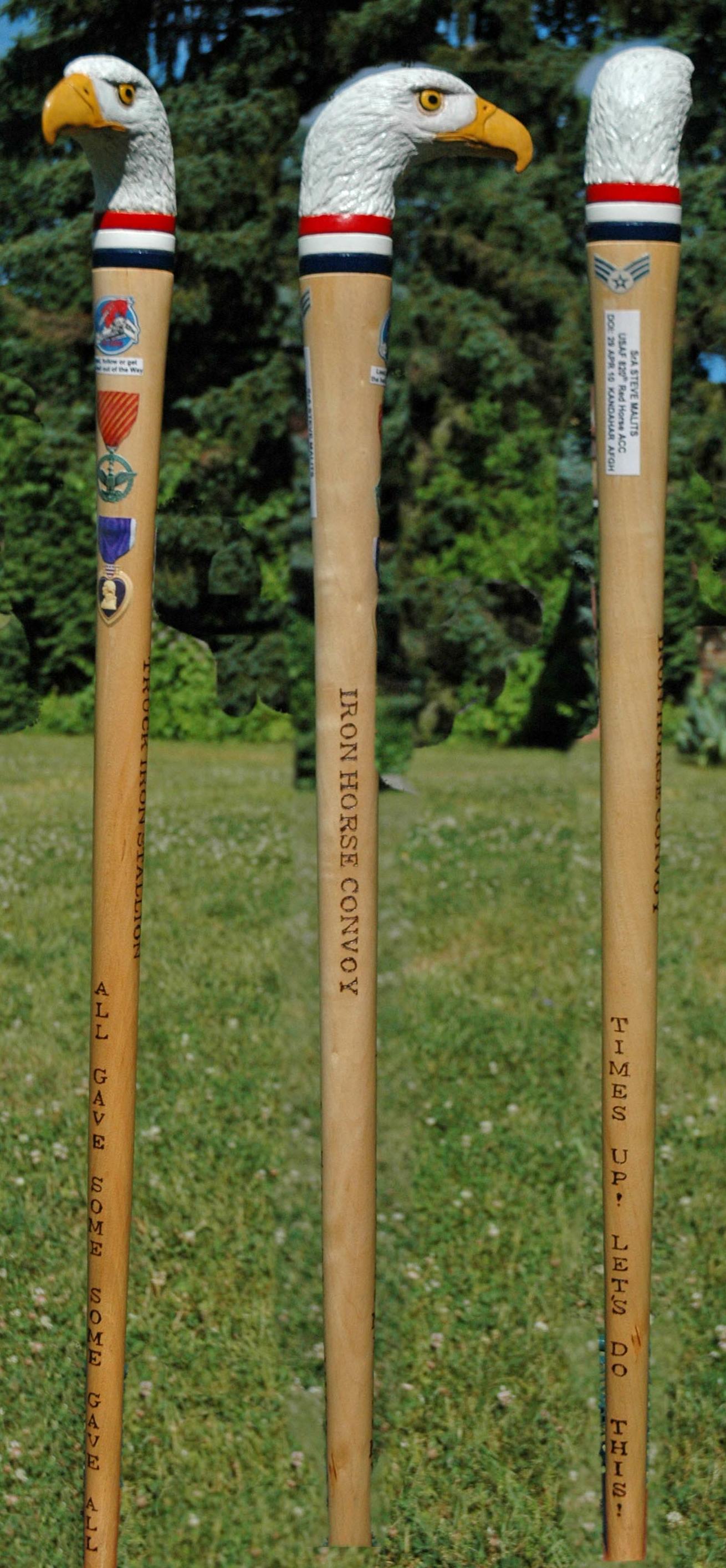 Cane carved by Allen Doty of MVA&WA.