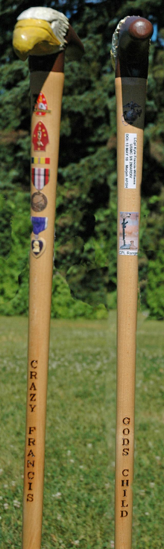 Cane carved by Mike Febbie of MVA&WA.