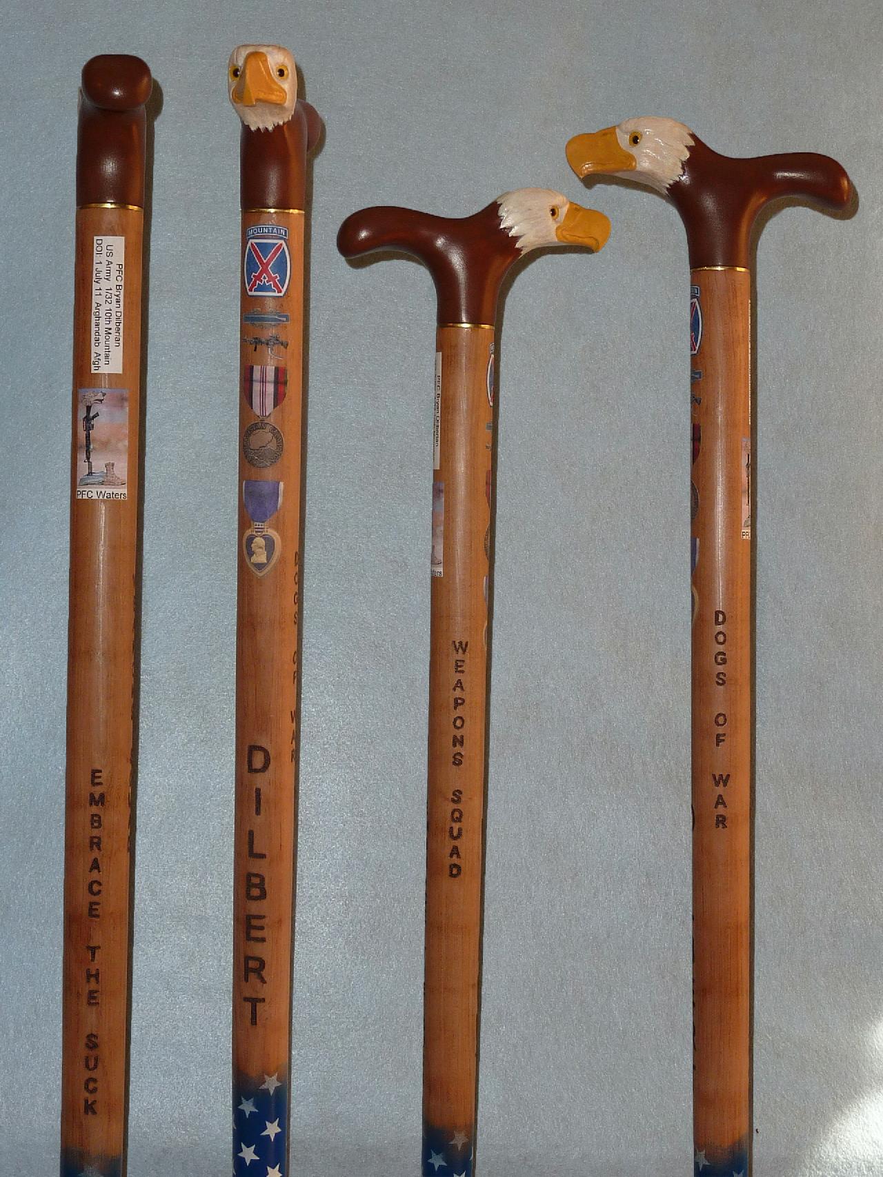 Cane carved by Hal Weisel of HVWC.