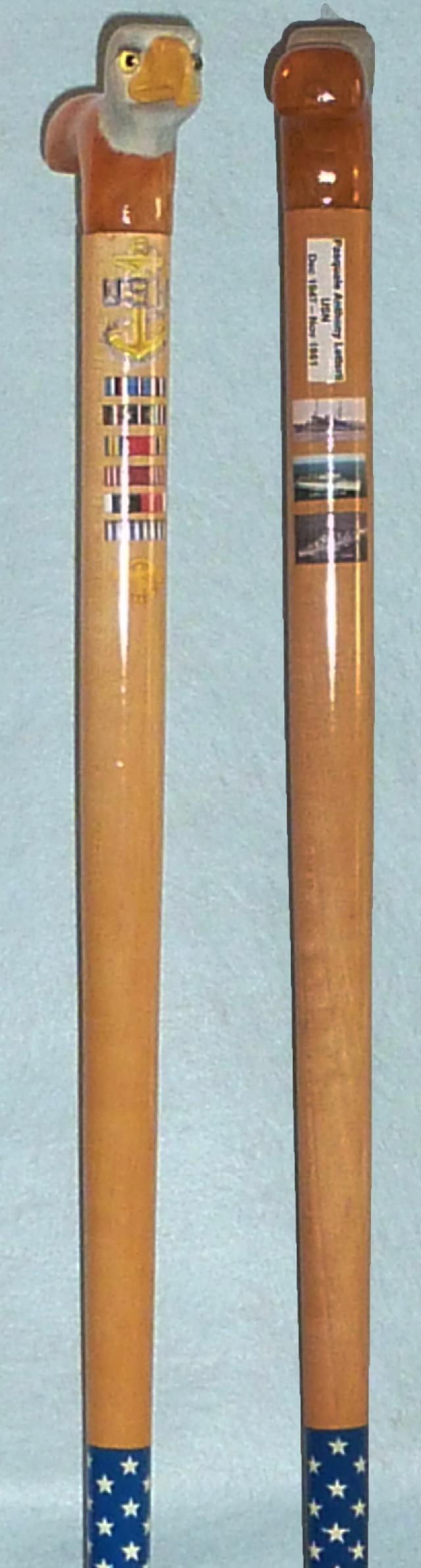 Cane carved by Hal Weisel of HVWC.