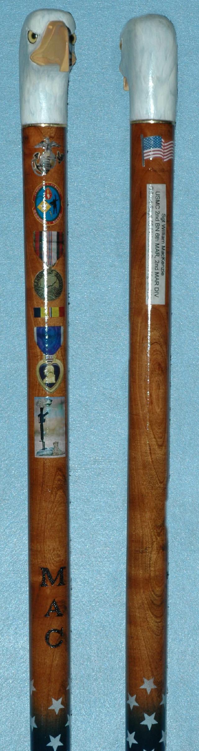 Cane carved by Hal Weisel of HVWC.