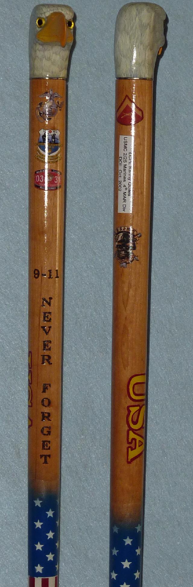 Cane carved by Hal Weisel of HVWC.