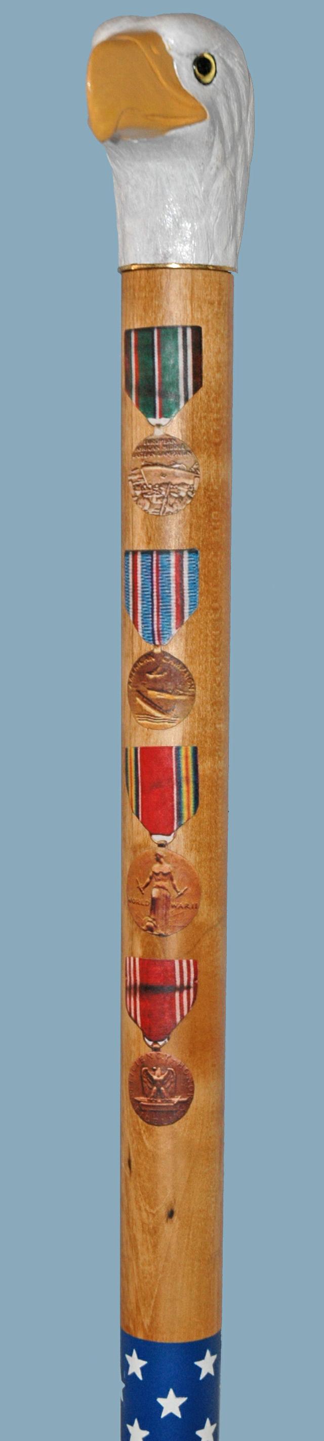 Cane carved by Hal Weisel of HVWC.
