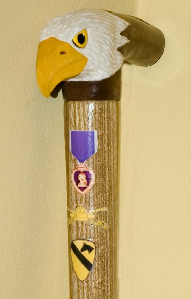 Cane carved by John Helmeyer of HVWC.