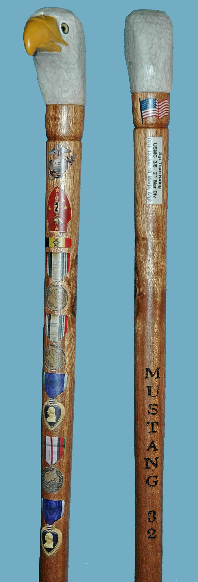 Cane carved by Ralph Herrmann of HVWC.