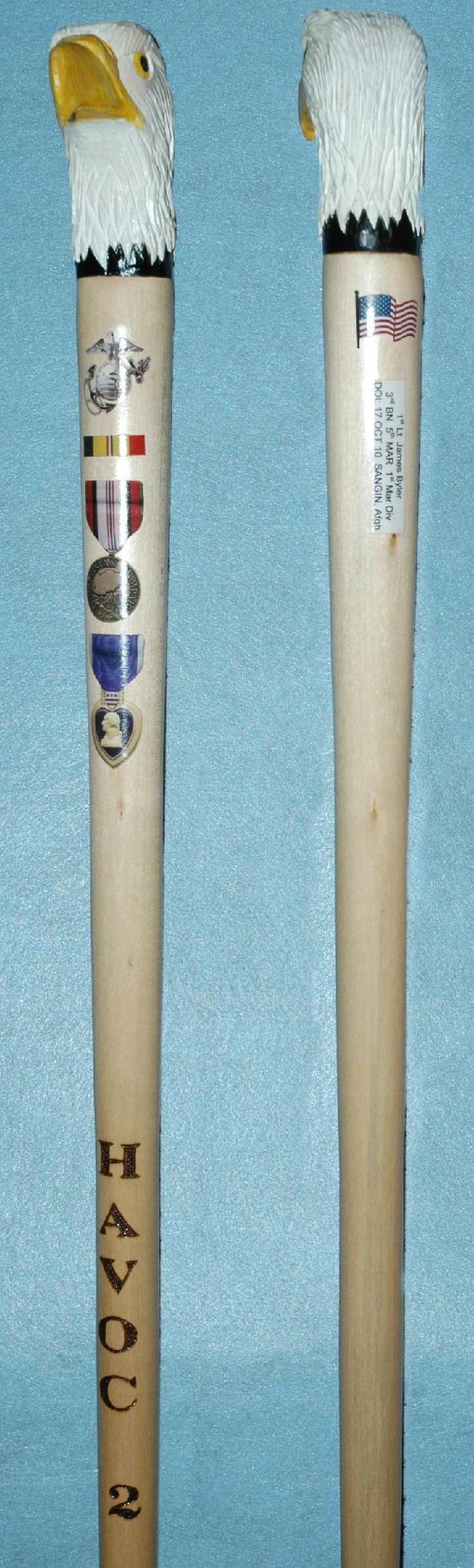 Cane carved by Bill Lacey of MHWCG.