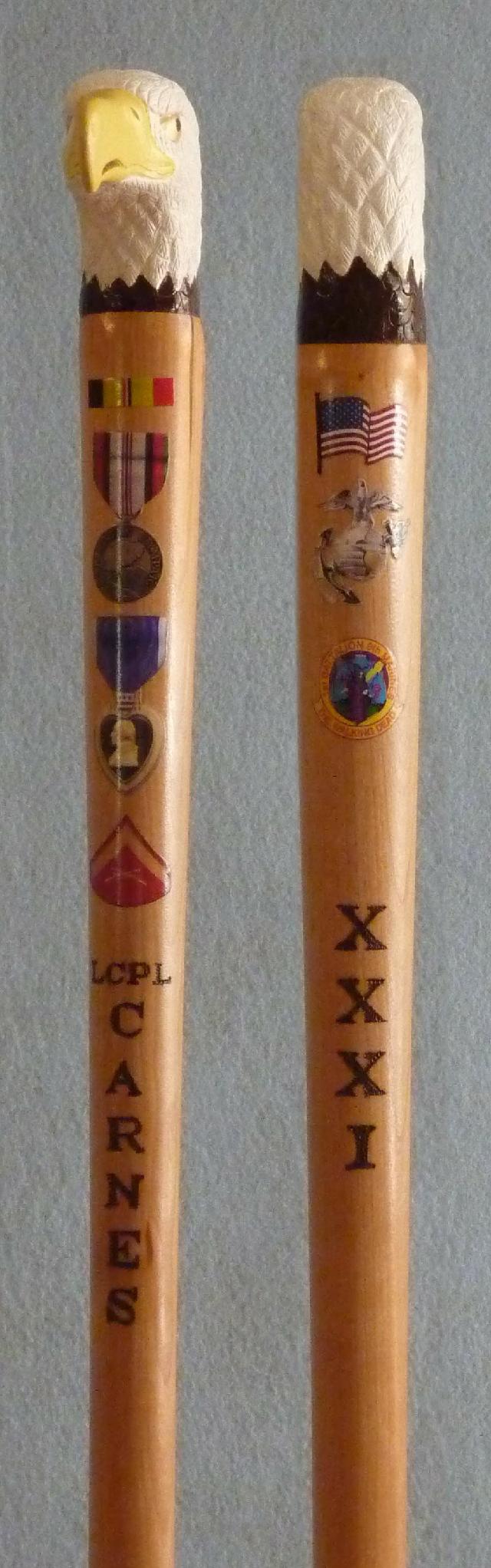 Cane carved by Tony Maggiacomo of HVWC.
