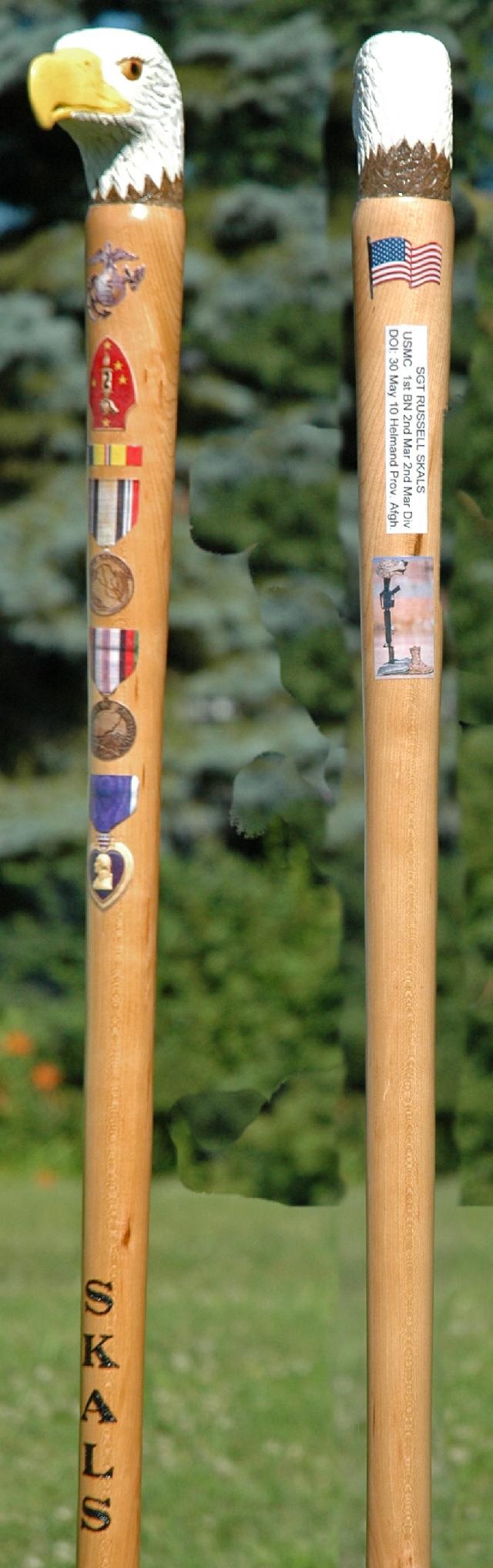 Cane carved by Tony Maggiacomo of HVWC.