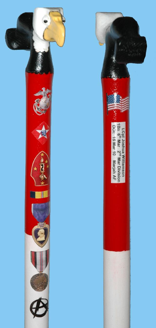 Cane carved by Jim Mullen of HVWC.