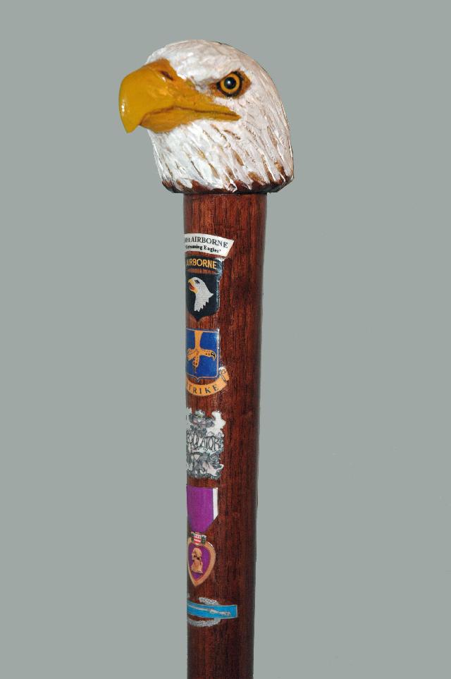 Cane carved by Ken Stark of HVWC.
