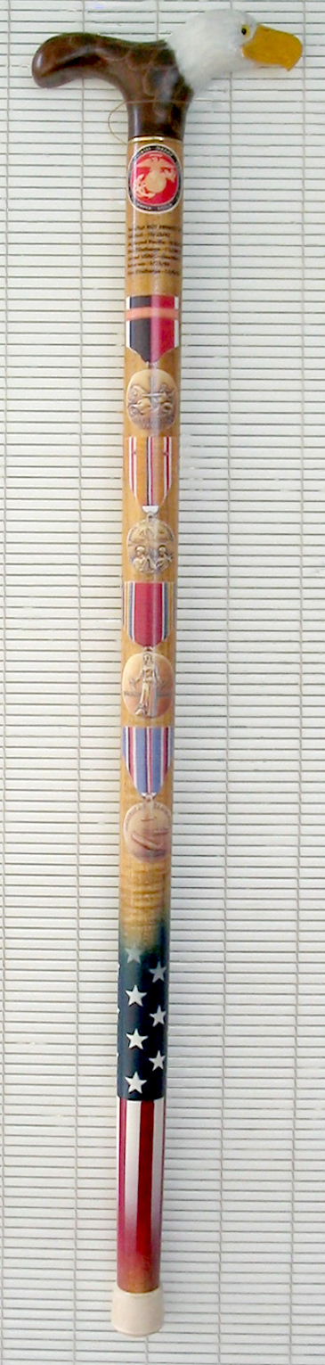 Cane carved by  Hal Weisel HVWC.