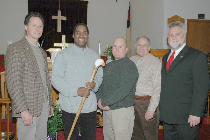 Army SFC Patrick A King. Cane carved by Joe Gleeson of HVWC.