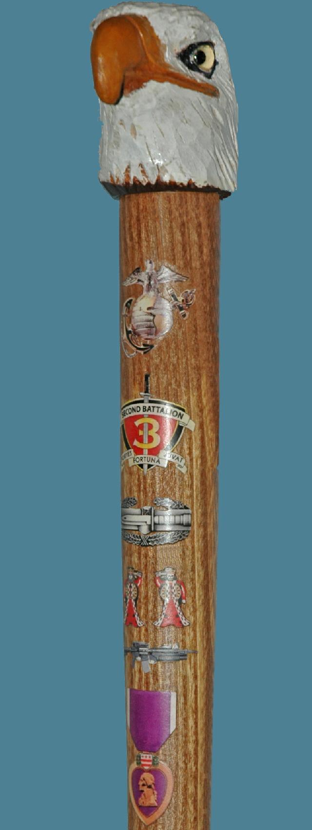 Cane carved by Ken Stark of HVWC.